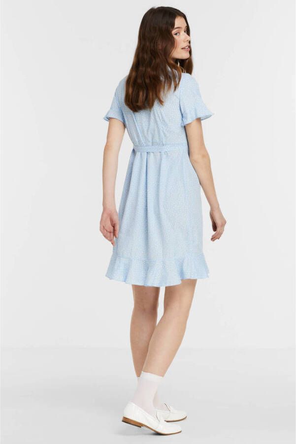 VERO MODA wikkeljurk VMHENNA van gerecycled polyester lichtblauw