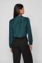 VILA blouse VIELLETTE van gerecycled polyester donkergroen - Thumbnail 3