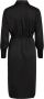 VILA blousejurk VIELLETTE van gerecycled polyester zwart - Thumbnail 2