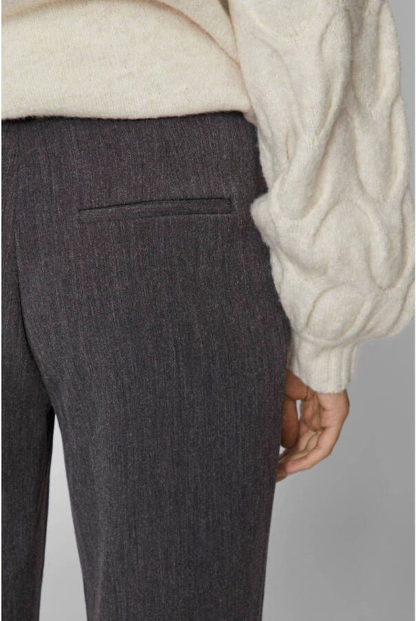 VILA cropped straight fit pantalon VIRILEY antraciet