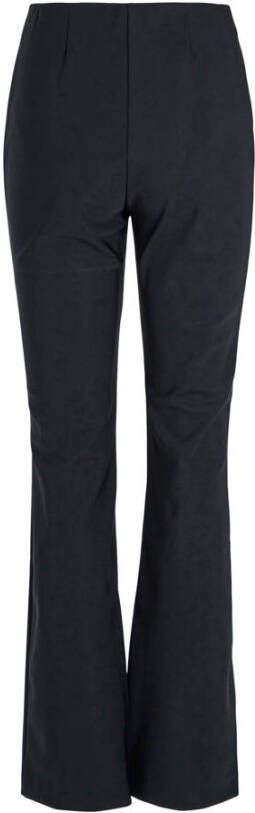VILA flared broek VISIMINE met krijtstreep zwart