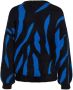 VILA gebreide trui JULI met jacquard zwart blauw - Thumbnail 2