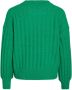 VILA gemêleerde gebreide trui VITYCIA van gerecycled polyester groen - Thumbnail 3
