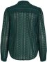 VILA geweven blouse VICHIKKA met kant donkergroen - Thumbnail 2