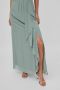 VILA halter maxi jurk VIMILINA van gerecycled polyester grijsgroen - Thumbnail 3