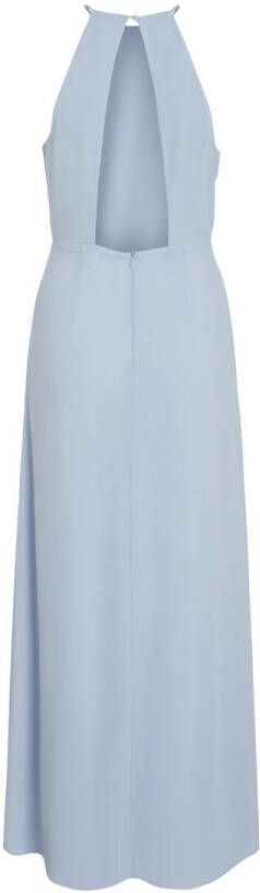 VILA halter maxi jurk VIMILINA van gerecycled polyester lichtblauw - Foto 2