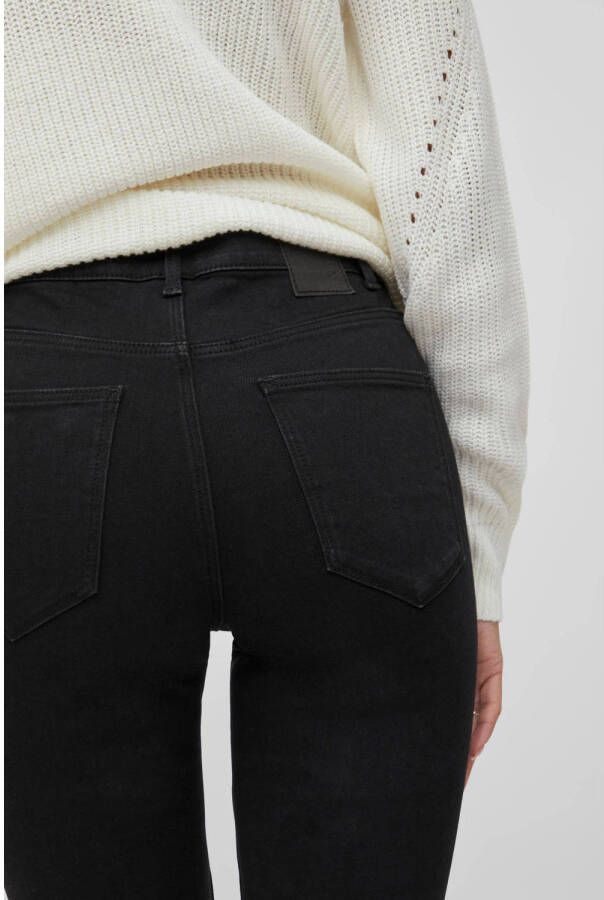 VILA high waist skinny jeans VISALLY black denim