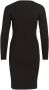 VILA ribgebreide jurk VISOLITA zwart - Thumbnail 2