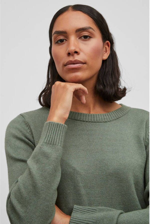 Vila Trui met ronde hals VIRIL O-NECK L S KNIT TOP NOOS