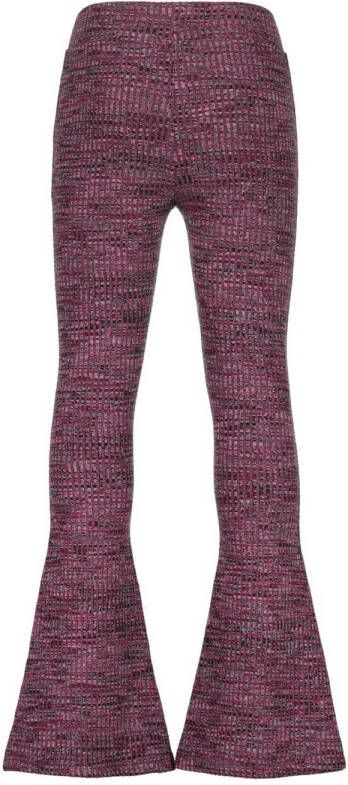 Vingino flared broek Sya paars zwart