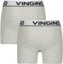 VINGINO boxershort set van 2 grijs melange Jongens Stretchkatoen Effen 122 128 - Thumbnail 2