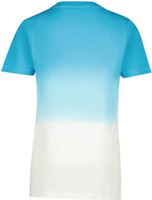 VINGINO dip-dye T-shirt blauw wit Jongens Katoen Ronde hals Dip-dye 116