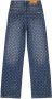 VINGINO high waist loose fit jeans Cato Laser met all over print dark used Blauw Meisjes Denim 104 - Thumbnail 2