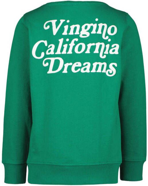 Vingino hoodie MURFO met backprint groen