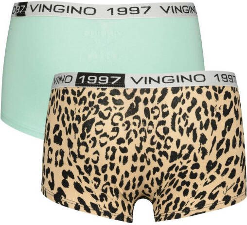 Vingino shorts set van 2 mintgroen bruin