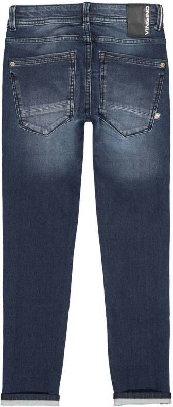 VINGINO skinny jeans Alfons deep dark Blauw Jongens Stretchdenim Effen 104 - Foto 2