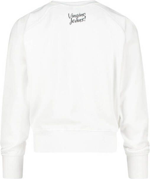 Vingino sweater Nareva met printopdruk wit