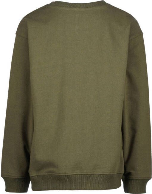 Vingino sweater Nion met tekst groen