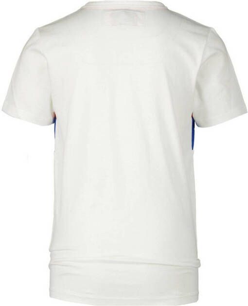 Vingino T-shirt Harco met logo wit oranje blauw