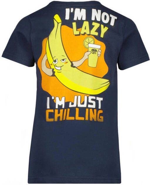 Vingino T-shirt HESK met backprint donkerblauw