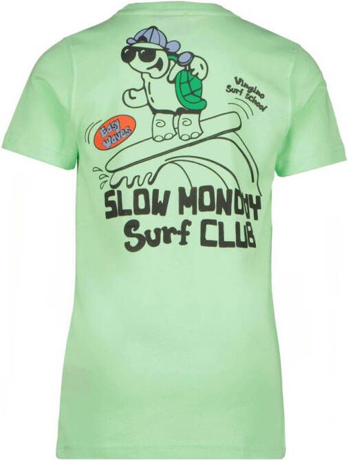 Vingino T-shirt HESK met backprint lichtgroen