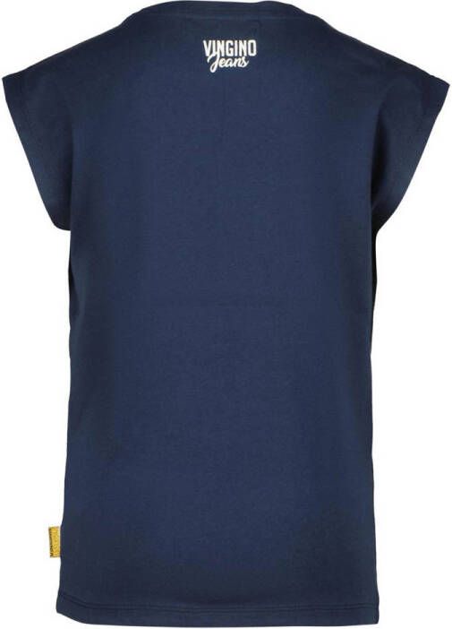 Vingino T-shirt HILSA met printopdruk donkerblauw