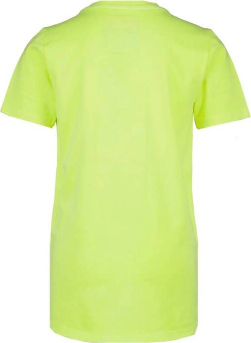 Vingino T-shirt Hufo met logo neon geel