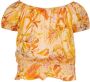 VINGINO T-shirt LIMEA met all over print oranje Meisjes Katoen Boothals 164 - Thumbnail 2