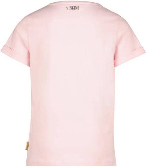 Vingino T-shirt met printopdruk lichtroze