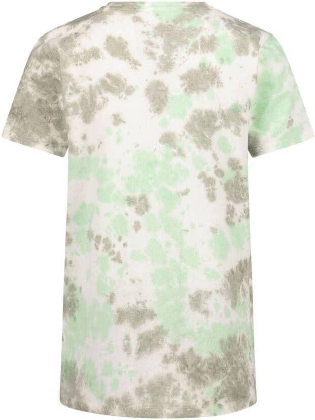 Vingino tie-dye T-shirt groen grijs wit
