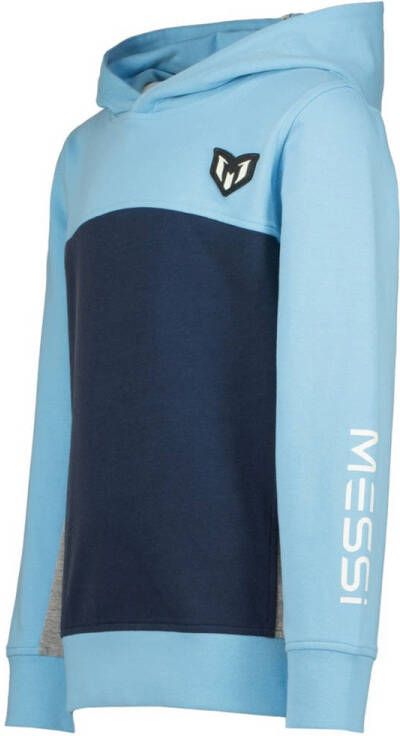 Vingino x Messi hoodie Malpu lichtblauw donkerblauw