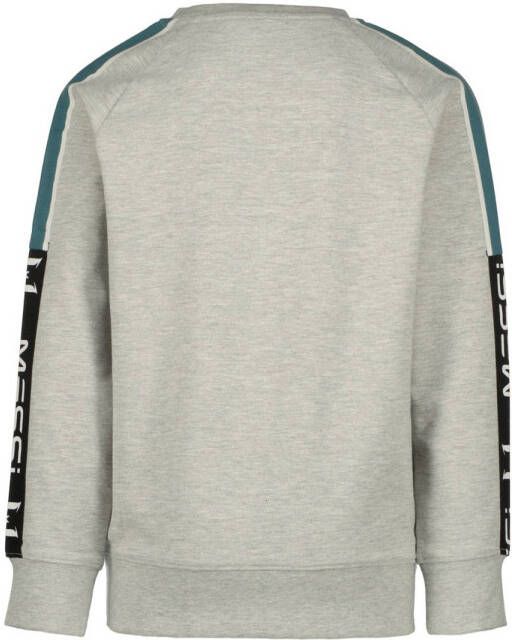 Vingino x Messi sweater Narlos grijs melange zwart