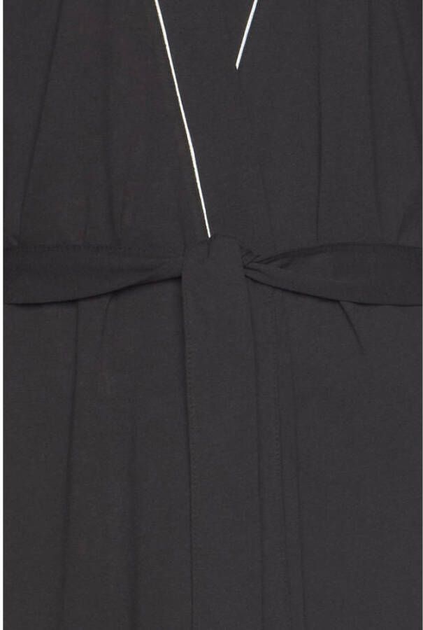 Vivance Dreams kimono met piping zwart.wit