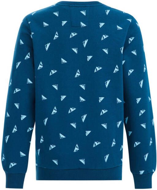 WE Fashion sweater met all over print hardblauw All over print 110 116 - Foto 2