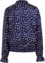 WE Fashion blouse met all over print donkerblauw multicolor Meisjes Gerecycled dons Ronde hals 110 116 - Thumbnail 2