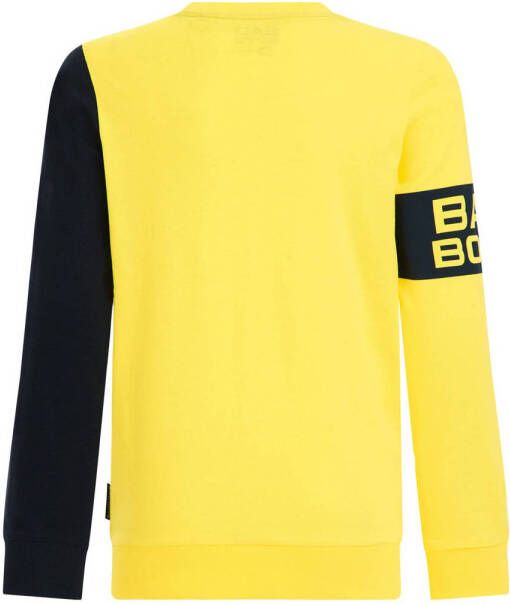 WE Fashion Bad Boys sweater met tekst geel zwart