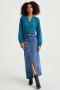 WE Fashion blouse met textuur blauw - Thumbnail 3