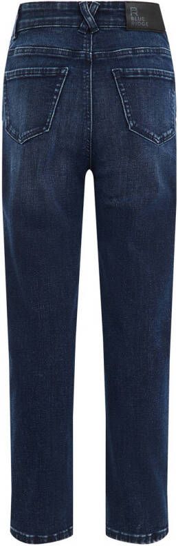 WE Fashion Blue Ridge high waist tapered fit jeans dark blue denim Blauw Meisjes Stretchdenim 128 - Foto 2
