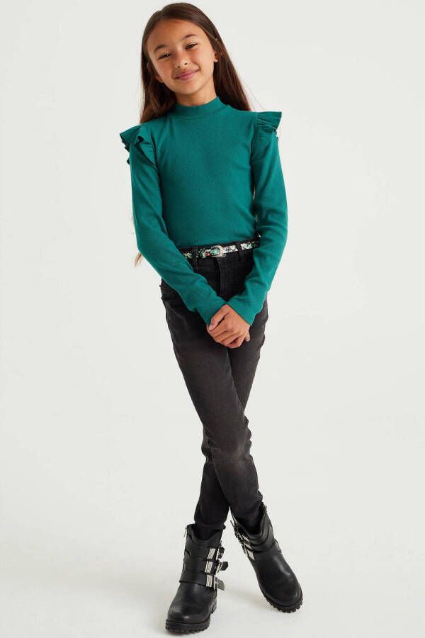 WE Fashion Blue Ridge super skinny jegging black denim Jeans Zwart Meisjes Stretchdenim 104 - Foto 2