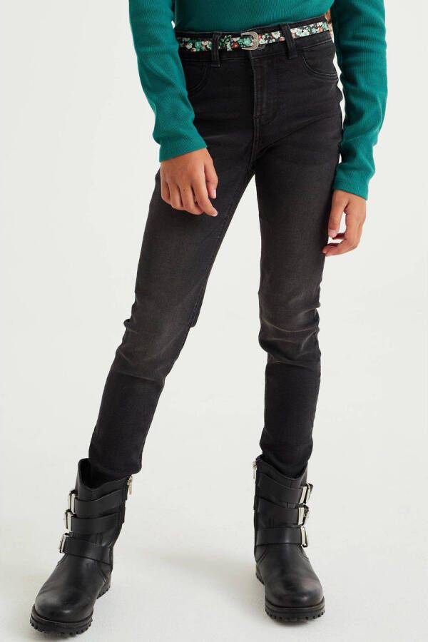 WE Fashion Blue Ridge super skinny jegging black denim Jeans Zwart Meisjes Stretchdenim 104 - Foto 3