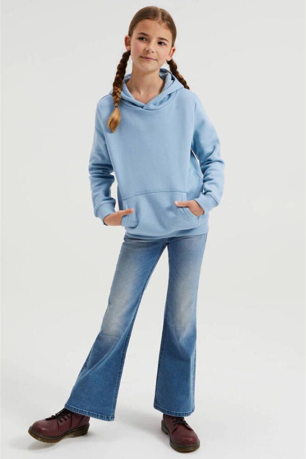WE Fashion Blue Ridge unisex hoodie lichtblauw