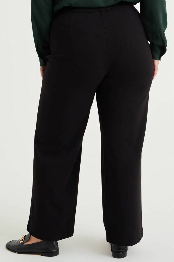 WE Fashion Curve wide leg pantalon zwart - Foto 2