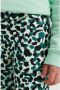 WE Fashion flared broek met all over print groen zwart ecru Meisjes Katoen 110 - Thumbnail 3