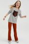 WE Fashion flared broek van gerecycled polyester brique Oranje Meisjes Gerecycled polyester (duurzaam) 92 - Thumbnail 3