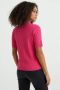 WE Fashion gebreide trui van biologisch katoen roze - Thumbnail 1