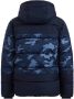 WE Fashion gewatteerde winterjas met camouflageprint blauw Jongens Polyester Capuchon 110 116 - Thumbnail 3