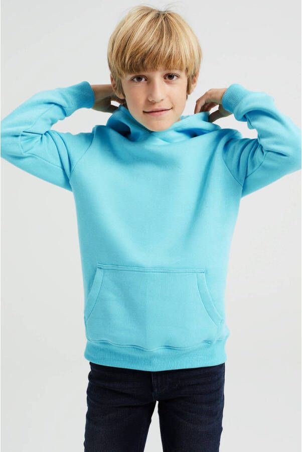 WE Fashion Unisex hoodie lichtblauw
