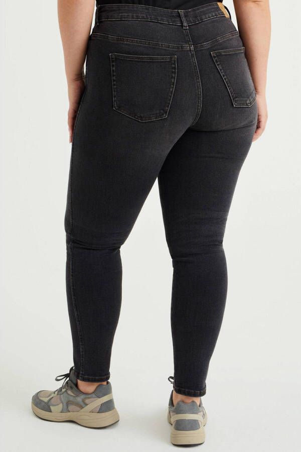 WE Fashion Curve skinny jeans black denim
