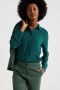 WE Fashion jersey getailleerde Liz blazer met stretch donkergroen - Thumbnail 3