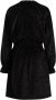 WE Fashion jurk met panterprint zwart Meisjes Polyester Ronde hals Panterprint 122 128 - Thumbnail 1
